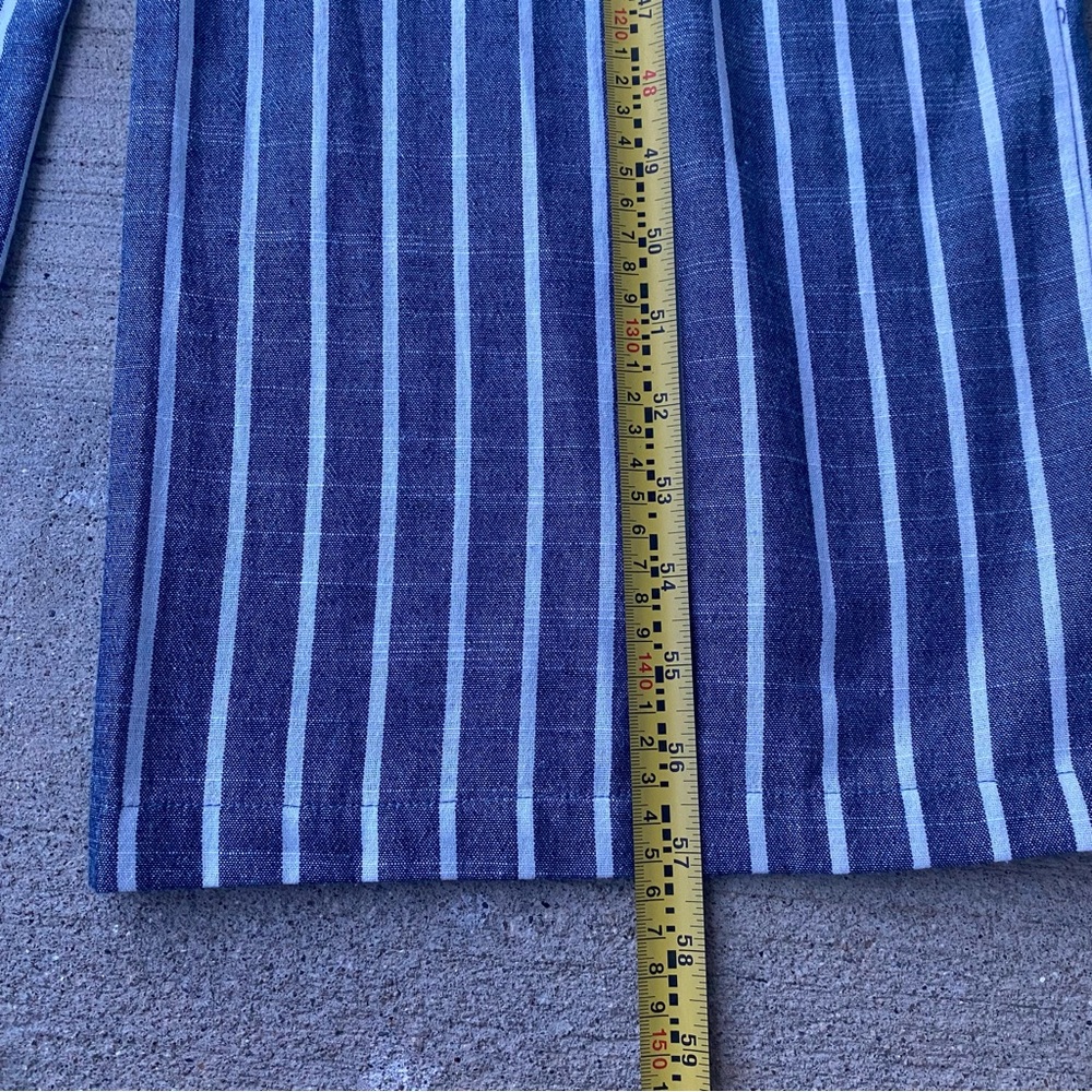 NWT Altar’d State Striped Pant Wide Leg Jumpsuit in Blue & White / Medium - Picture 9 of 12
